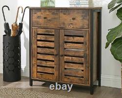 Vintage Industrial Cupboard Cabinet Rustic Side Table Sideboard Storage Unit