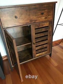 Vintage Industrial Cupboard Cabinet Rustic Side Table Sideboard Storage Unit