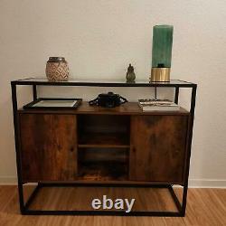 Vintage Industrial Cupboard Hallway Slim Console Table Cabinet Unit Sideboard