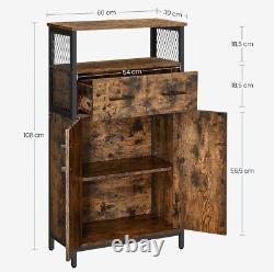 Vintage Industrial Cupboard Kitchen Bathroom Storage Unit Rustic Style Cabinet