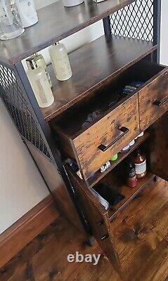 Vintage Industrial Cupboard Kitchen Bathroom Storage Unit Rustic Style Cabinet