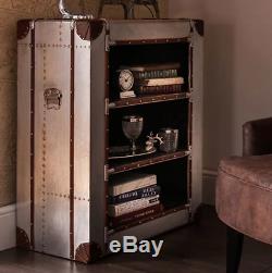 Vintage Industrial Shelving Unit Small Retro Bookcase Metal Storage Furniture