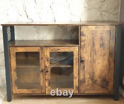 Vintage Industrial Sideboard Hallway Kitchen Cabinet Console Storage Unit Retro