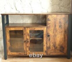 Vintage Industrial Sideboard Hallway Kitchen Cabinet Console Storage Unit Retro