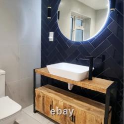 Vintage Industrial Sideboard Rustic Solid Wood Storage Cupboard Large Cabinet