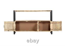 Vintage Industrial Sideboard Rustic Solid Wood Storage Cupboard Large Cabinet