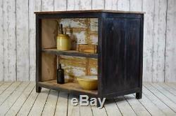 Vintage Industrial Wooden Kitchen Island Cupboard Cabinet Drawers Shop Counter
