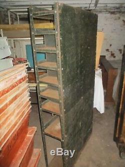 Vintage Industrial metal workshop shelving storage 73x 36 x 12 sell each