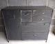 Vintage Industrial Sideboard Black Multi Retro Style Storage Chest Console