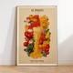 Vintage Italian Pasta Poster, Retro Kitchen Wall Art Print Decor