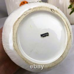 Vintage Japan Merry Mushroom Ceramic Canister Set 4-Pc Kitchen Decor