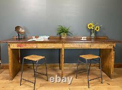 Vintage Kitchen Breakfast Bar/ Kitchen Table Island / School Lab Bench / Desk D