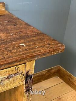 Vintage Kitchen Breakfast Bar/ Kitchen Table Island / School Lab Bench / Desk D