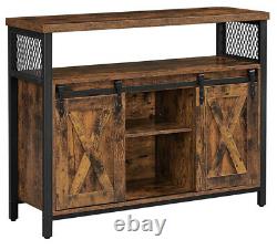 Vintage Kitchen Cupboard Industrial Sideboard Cabinet Console Table Metal Rustic