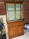 Vintage Kitchen / Display Unit Illuminated. Real Wood. Needs Refinishing