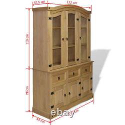 Vintage Kitchen Larder Cabinet OAKGrey Large Pine Cupboard Storage Pantry Rustic