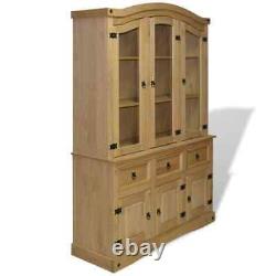 Vintage Kitchen Larder Cabinet OAKGrey Large Pine Cupboard Storage Pantry Rustic