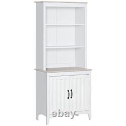 Vintage Kitchen Larder Cabinet White Large Cupboard Storage Pantry Rustic Unit