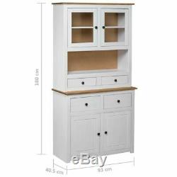 Vintage Kitchen Larder Cabinet White Large Pine Cupboard Storage Pantry Rustic