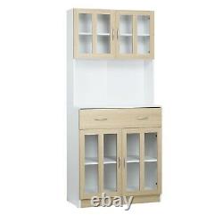 Vintage Kitchen Larder Cabinet White Oak Cupboard Storage Pantry Rustic Unit