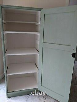 Vintage Kitchen Larder Cupboard Linen Closet Pantry 1943 Sage Green Wooden