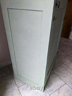 Vintage Kitchen Larder Cupboard Linen Closet Pantry 1943 Sage Green Wooden