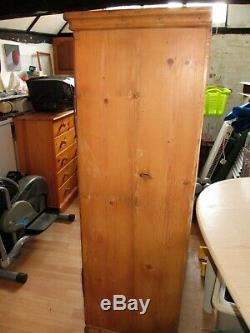 Vintage Kitchen Larder Linen Cabinet Large Pine Cupboard Storage Pantry Rustic