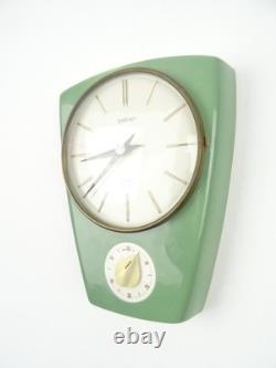 Vintage Kitchen PETER Retro Wall Clock German Ceramic (Junghans era)