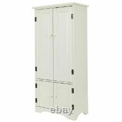 Vintage Kitchen Pantry Larder White Cabinet Cupboard Storage Unit Shelves Wooden