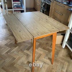 Vintage Kitchen Table Formica Wood Grain Drop Leaf 1960s Mid Century Retro