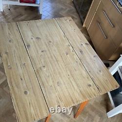 Vintage Kitchen Table Formica Wood Grain Drop Leaf 1960s Mid Century Retro