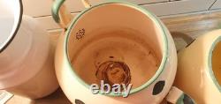 Vintage Kitchen Utensils Set Enamel Kettle Jug