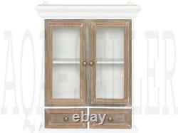 Vintage Kitchen Wall Cabinet Bathroom Storage Display Unit Shabby Chic Cupboard