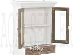 Vintage Kitchen Wall Cabinet Bathroom Storage Display Unit Shabby Chic Cupboard