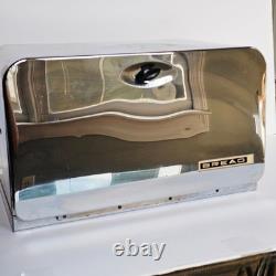 Vintage Lincoln BeautyBox Chrome Bread Box Mid Century Modern Retro Kitchen MCM