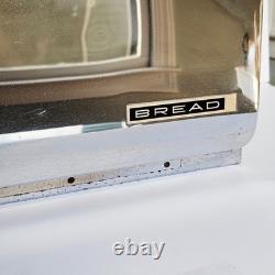 Vintage Lincoln BeautyBox Chrome Bread Box Mid Century Modern Retro Kitchen MCM