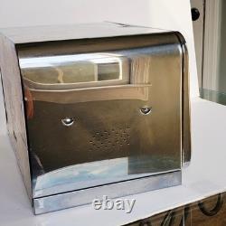 Vintage Lincoln BeautyBox Chrome Bread Box Mid Century Modern Retro Kitchen MCM