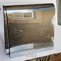 Vintage Lincoln BeautyBox Chrome Bread Box Mid Century Modern Retro Kitchen MCM