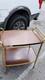 Vintage Mcm Cosco Kitchen Utility Bar Cart Faux Wood Gold Glittered Wheels