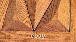 Vintage MCM Diamond Solid Oak Cabinet Doors Amerock Hardware 29.75 L x 14.25 W