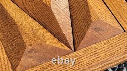 Vintage MCM Diamond Solid Oak Cabinet Doors Amerock Hardware 29.75 L x 14.25 W