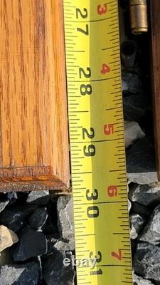 Vintage MCM Diamond Solid Oak Cabinet Doors Amerock Hardware 29.75 L x 14.25 W