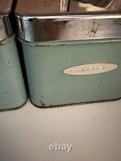 Vintage MCM, masterware Canister Set of Four Tin Metal