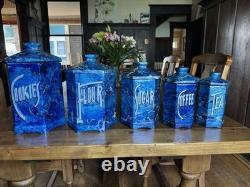 Vintage MID-CENTURY MODERN Ceramic Kitchen Canisters Set Holiday Design-esque