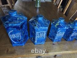 Vintage MID-CENTURY MODERN Ceramic Kitchen Canisters Set Holiday Design-esque