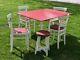 Vintage Mid Century 50's/60's Dining Table Chairs Set Formica Kitchen Retro Red