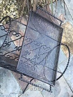 Vintage Magazine Rack With Removable Tray