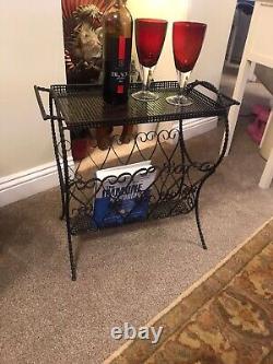 Vintage Magazine Rack With Removable Tray