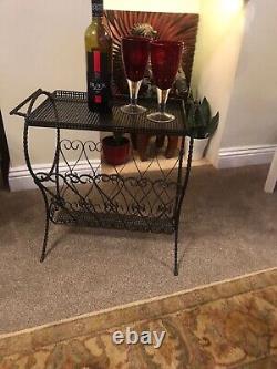 Vintage Magazine Rack With Removable Tray