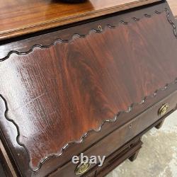 Vintage Mahogany Bureau Bookcase Sideboard with Glass Display Cabinets